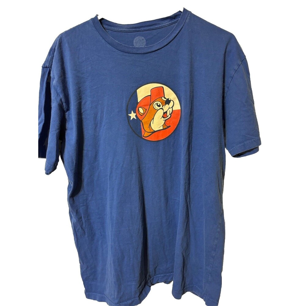 BUC-EE'S Don't Mess With Texas T-Shirt Beaver XL Blue Gas Station Store Merch